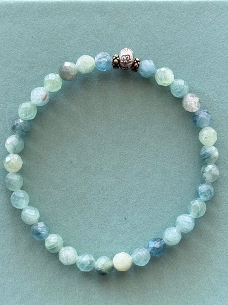 AAA Rare Faceted Natural Bicolor Blue Green Kyanite 5mm