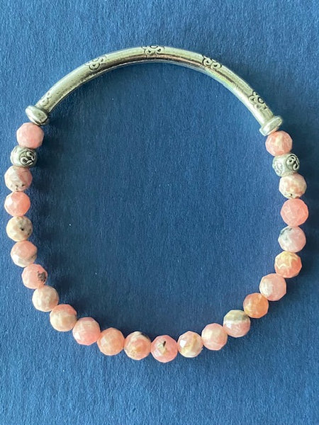 Rhodochrosite Gemstone Bracelet 5 mm