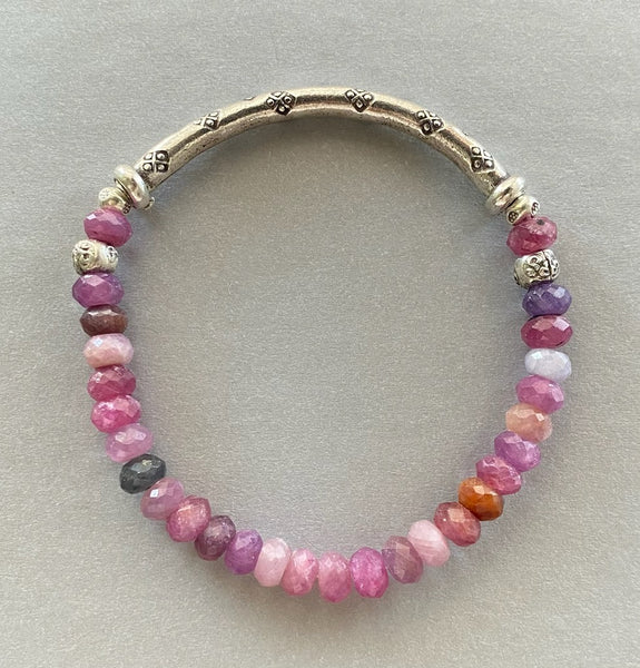 Natural Ruby Gemstone Bracelet 5-6mm