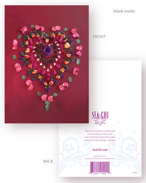Sharing Love Card - Heart Mandala No 2