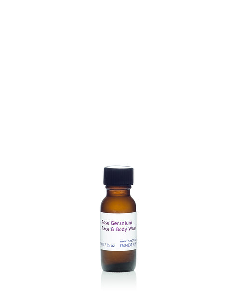 Rose Geranium Face and Body Wash - 1/2oz / 15ml (sample)