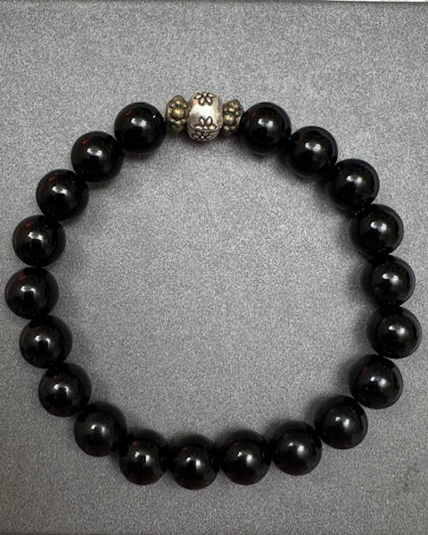 Black Obsidian Gemstone Bracelet 8mm