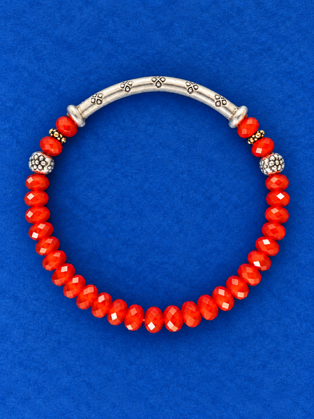 Red Agate Gemstone Bracelet 6mm
