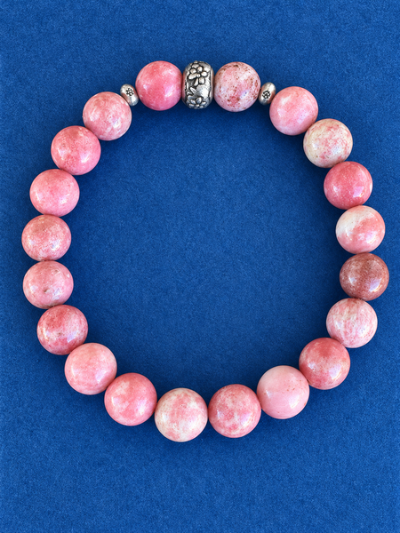 Rare Thulite Gemstone Bracelet 8mm