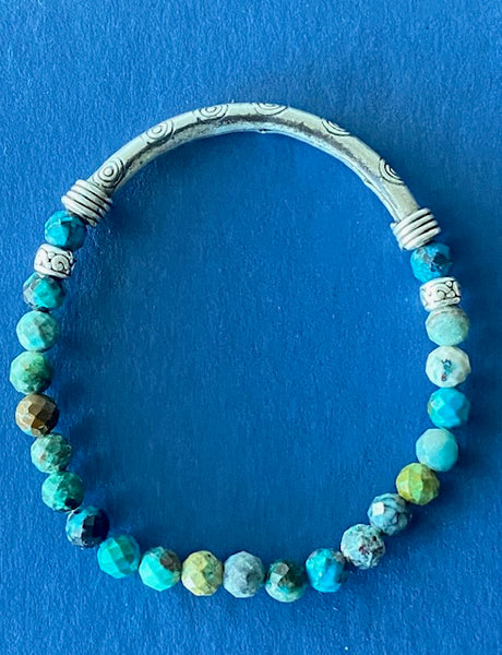 Chrysocolla Gemstone Bracelet 6mm