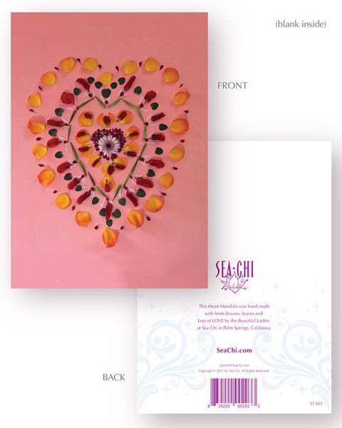 Sharing Love Card - Heart Mandala No 3