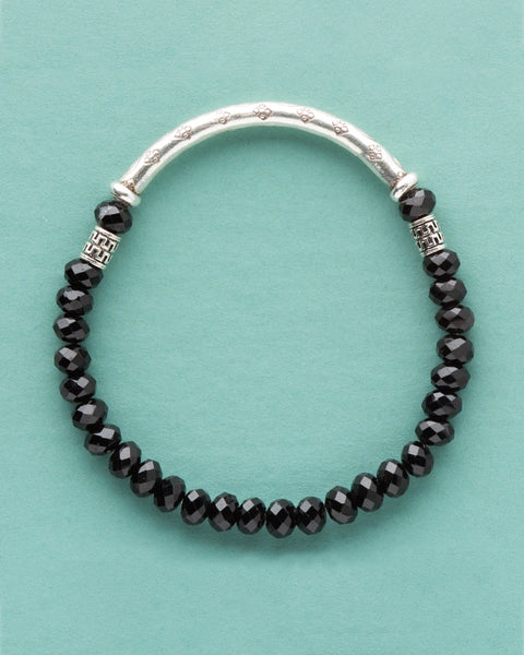 Black Tourmaline Gemstone Bracelet 6mm