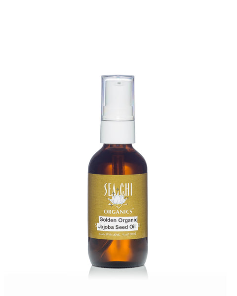 Certified Organic Golden Jojoba Seed Oil - 8oz / 240ml (glass bottle)
