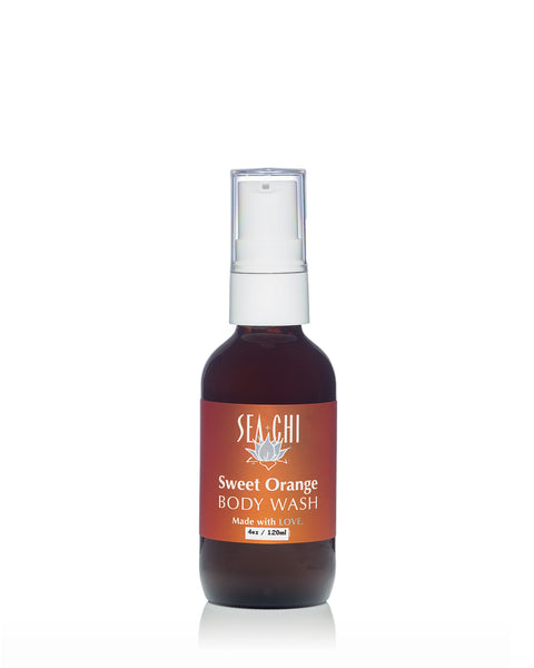 Sweet Orange Body Wash - 4oz / 120ml (glass bottle)